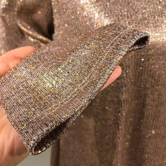 Rose Gold long sleeve a-line tunic or mini dress - Picture 6 of 13